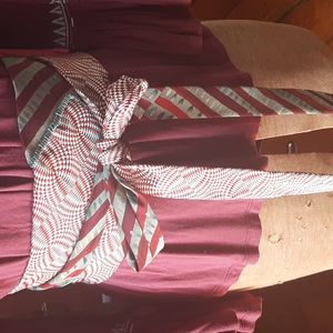 Artist made obi belt hand sewn and beaded from vintage ties